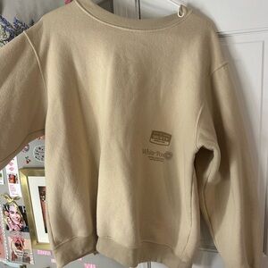 White Fox Beige crew neck with design